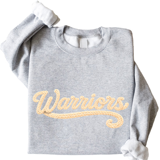 Warriors yarn look crewneck sweatshirt - Gray
