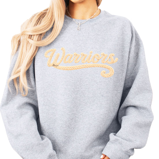 Warriors yarn look crewneck sweatshirt - Gray