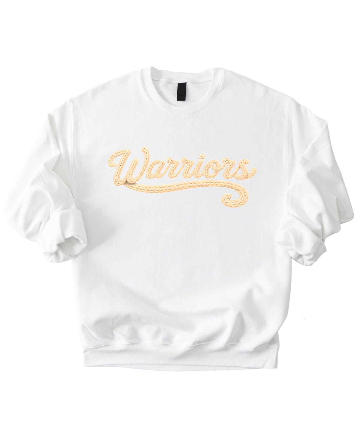 Warriors yarn look crewneck sweatshirt - White
