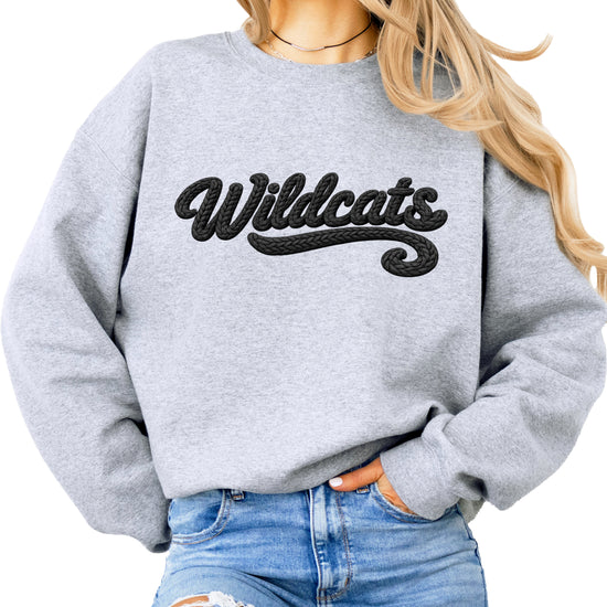 Wildcats yarn look crewneck sweatshirt - Gray