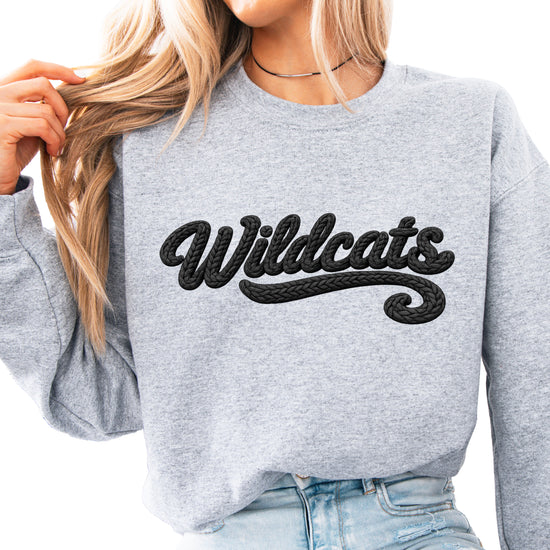 Wildcats yarn look crewneck sweatshirt - Gray