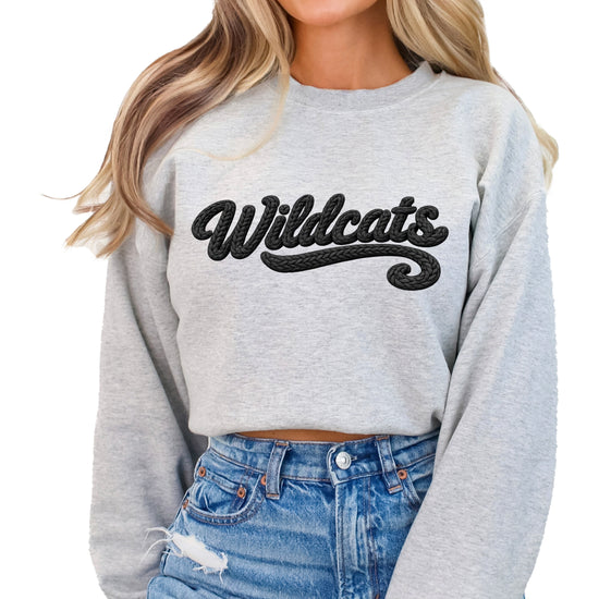 Wildcats yarn look crewneck sweatshirt - Gray