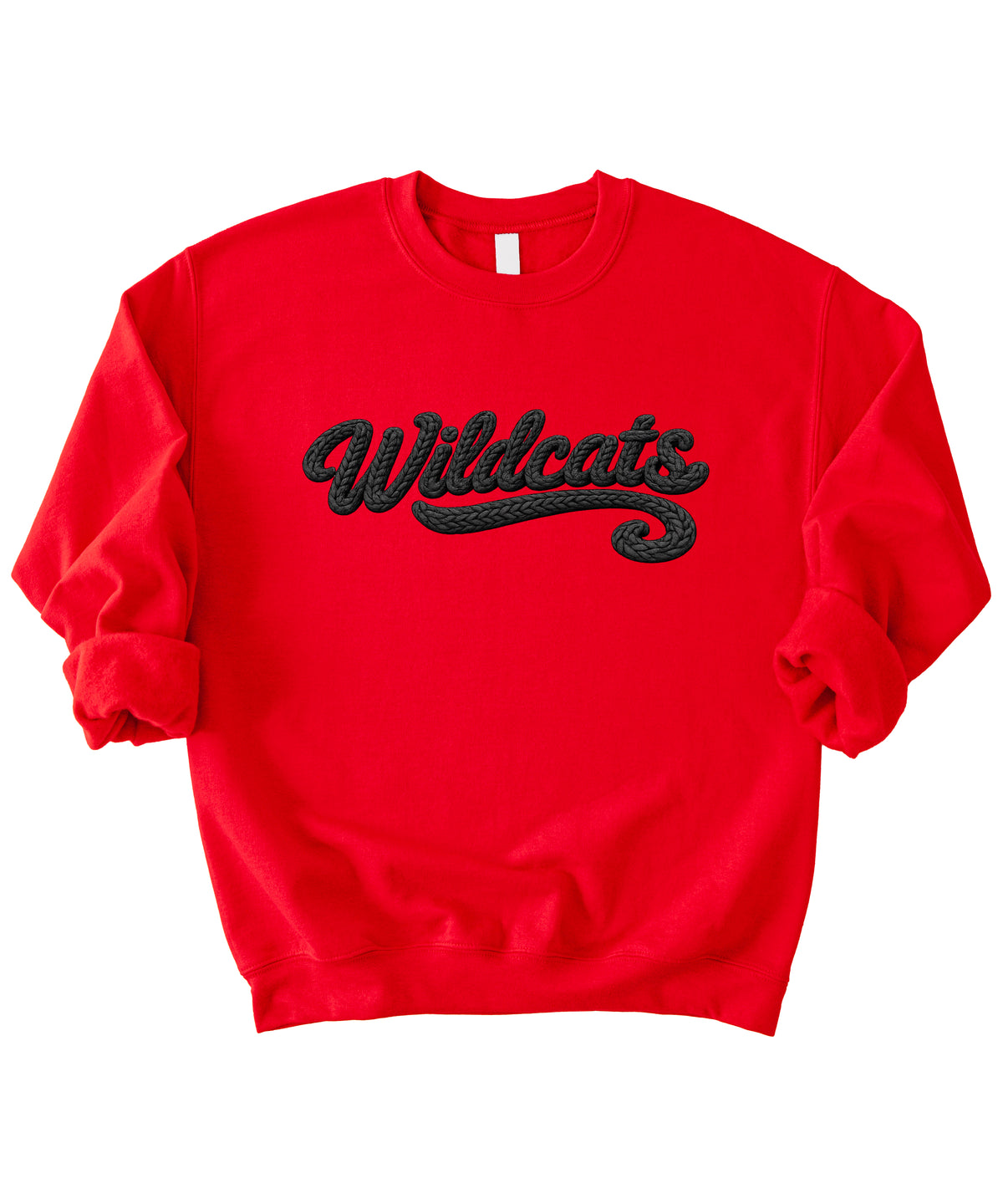 Wildcats yarn look crewneck sweatshirt - Red