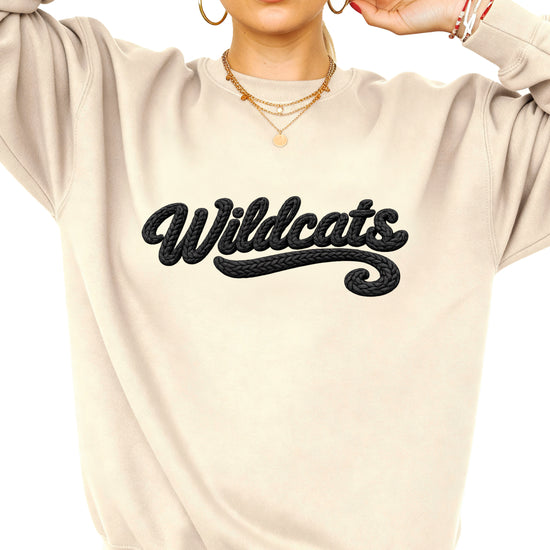 Wildcats yarn look crewneck sweatshirt - Sand