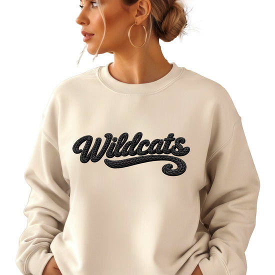 Wildcats yarn look crewneck sweatshirt - Sand