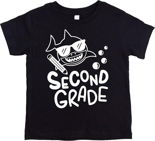 2nd Grade Shark First Day of School Boys Back to School T-Shirt