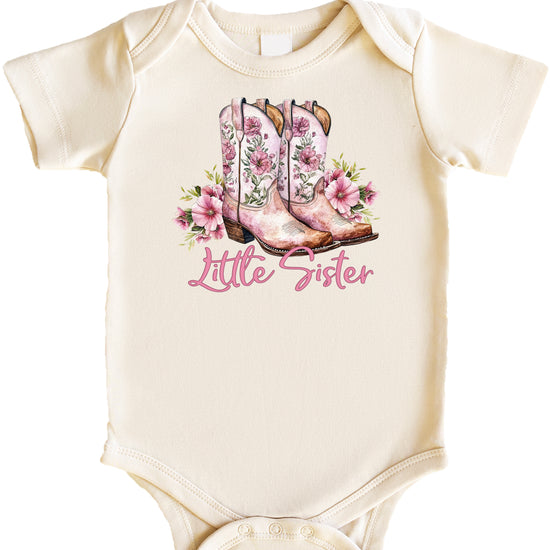 Natural Little Sister bodysuit, gift styling