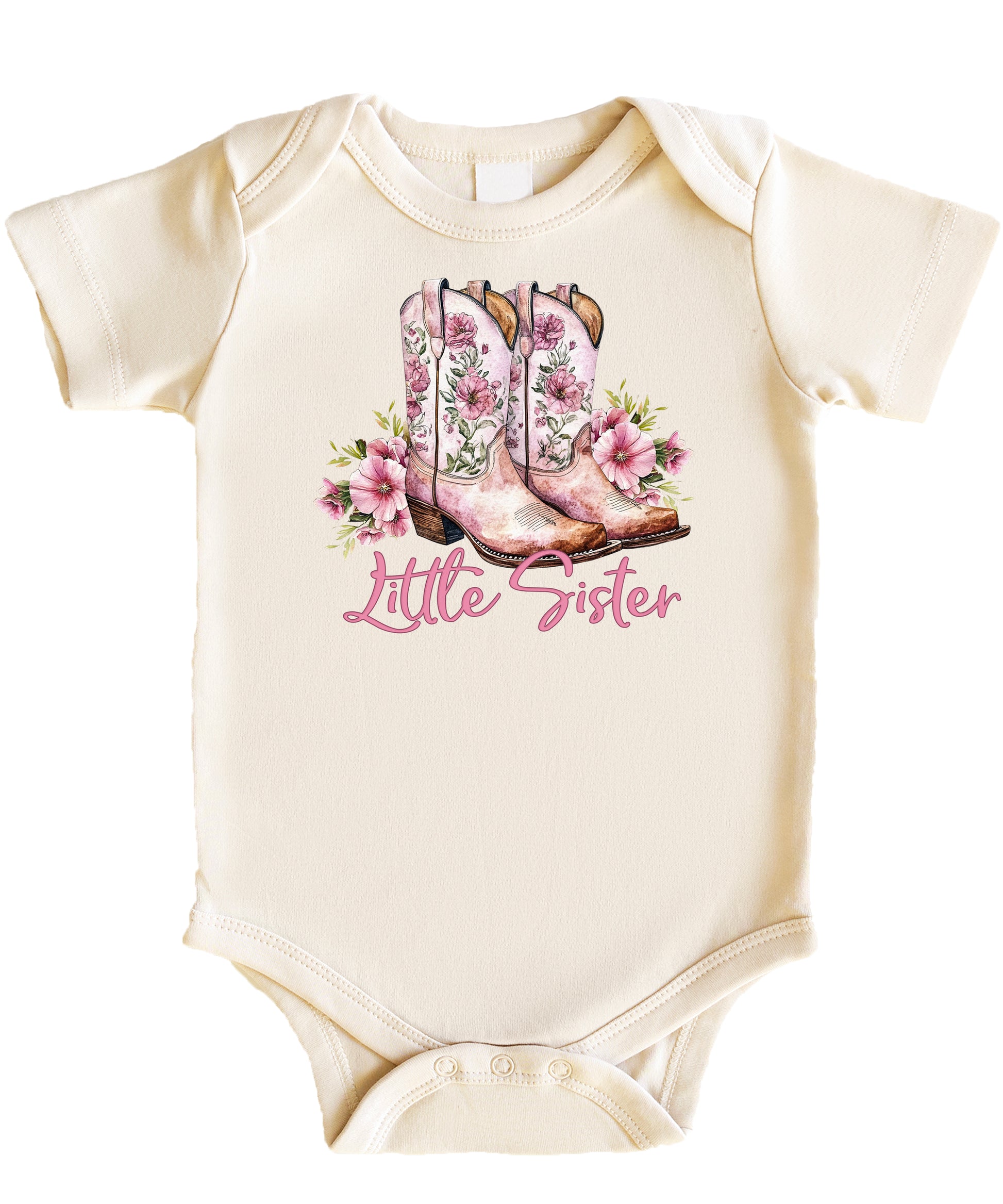 Natural Little Sister bodysuit, gift styling