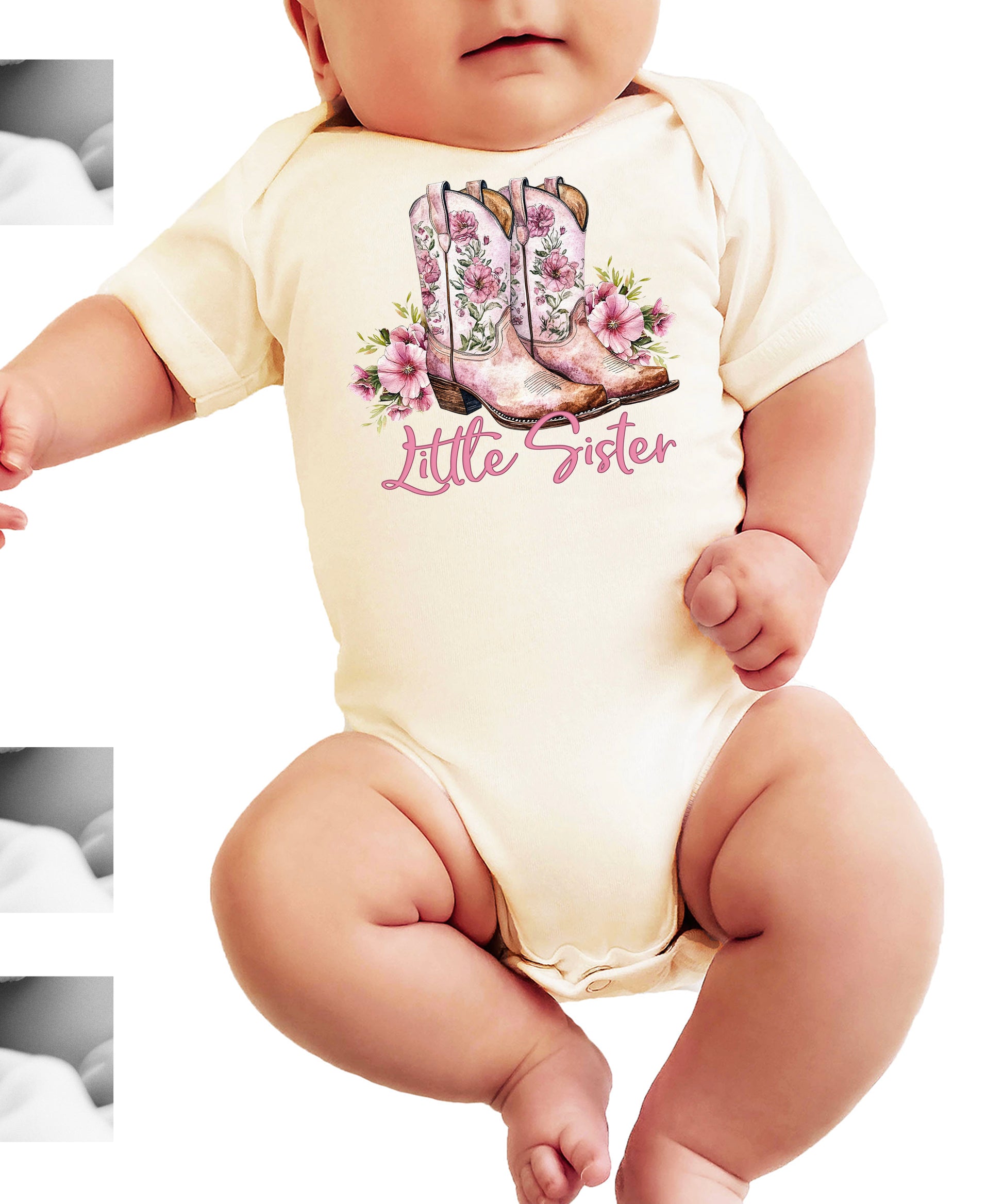 Natural Little Sister bodysuit, design detail