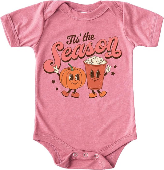 Olive Loves Apple Tis the Pumpkin Spice Season Shirts and Bodysuits for Infant Baby and Toddler Girls