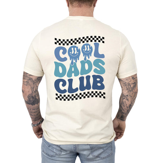 Cool Dad's Club funny graphic t-shirt in natural color, front view