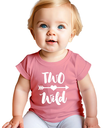 Two Wild 2nd Birthday Toddler Girls Shirt