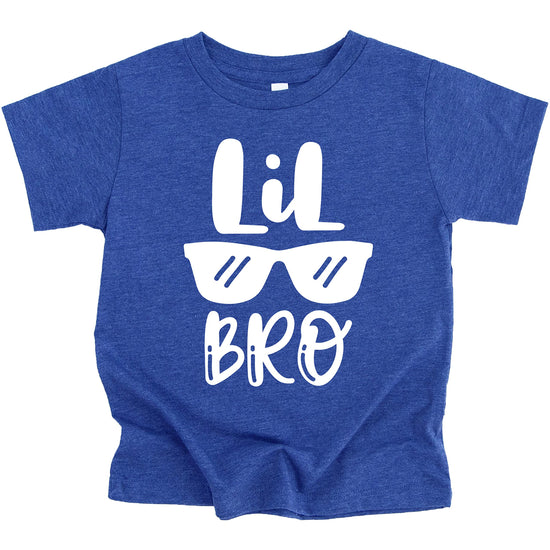 Baby wearing Little Bro Glasses bodysuit for newborn photo shoot