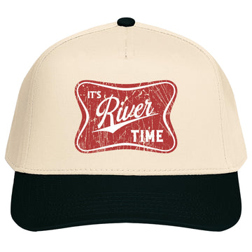 It’s River Time Hat for Men & Women Vintage Boating Structured Snapback Adjustable Cap