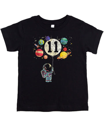 11th Birthday Astronaut Space Shirt for Boys & Girls