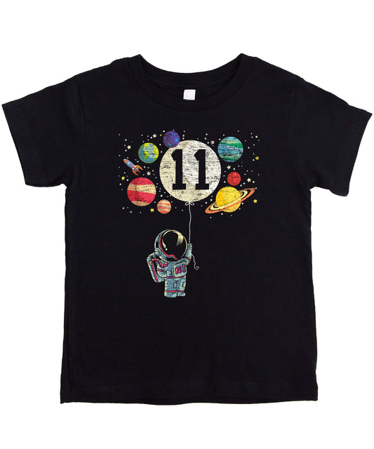 11th Birthday Astronaut Space Shirt for Boys & Girls