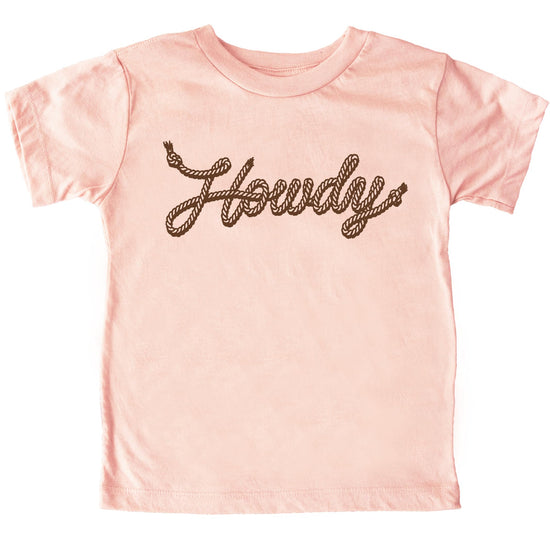 Western themed kids shirt with rope style lettering detail