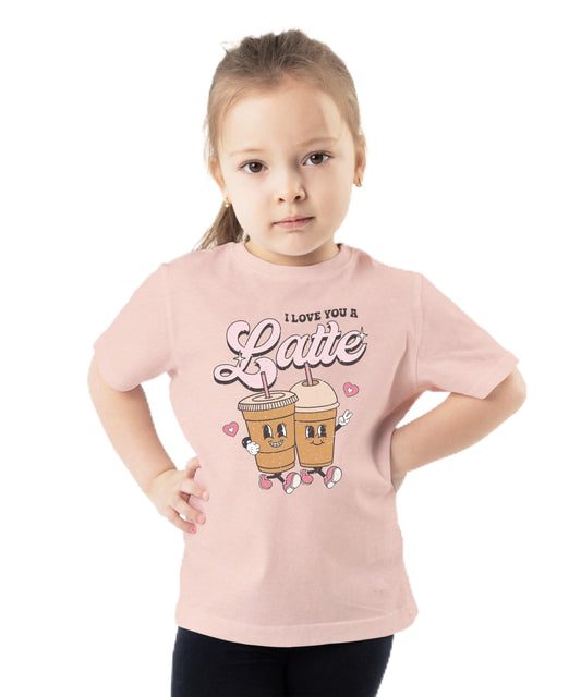 I Love You A Latte Adorable Valentine's Day Shirt for Baby and Toddler Youth Girls and Adults