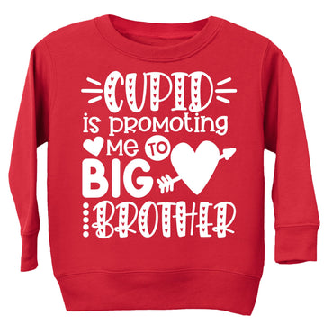 Olive Loves Apple Cupid is Promoting Me to Big Brother Sweatshirt for Sibling Reveal Announcement