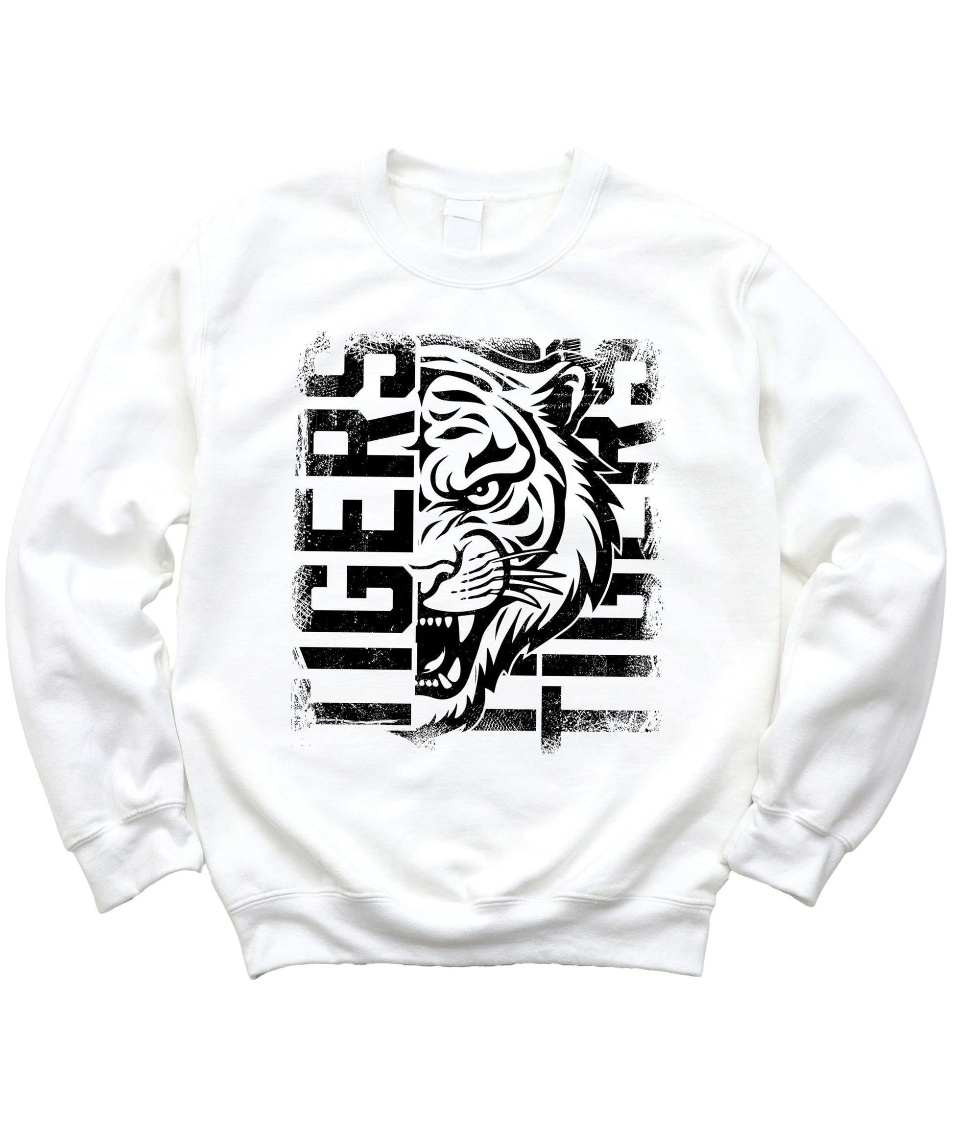 Tigers mascot sweatshirt product shot showing color options and overall design aesthetic