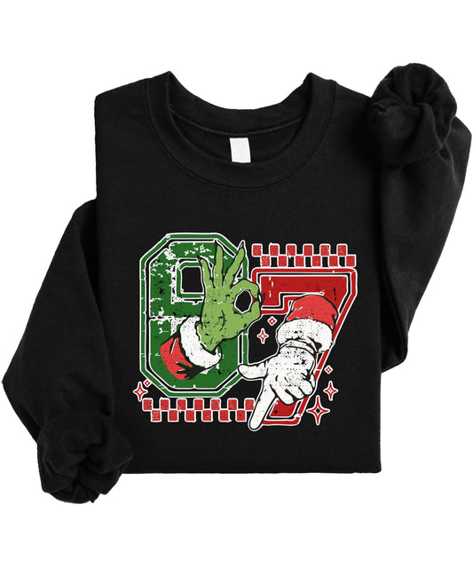 Six Seven Trendy Sweatshirt for Women, Men and Youth Trendy 6 7 Holiday Sweater Red Sweatshirt Youth Small
