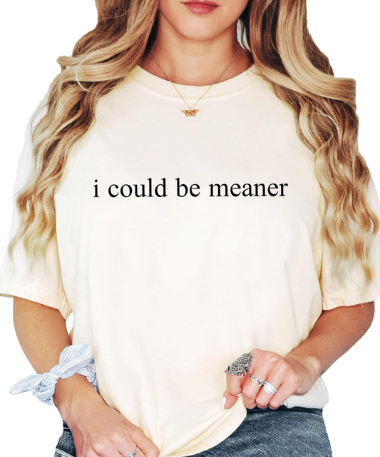 Front view of funny sassy women's graphic tee in seafoam green with humor slogan