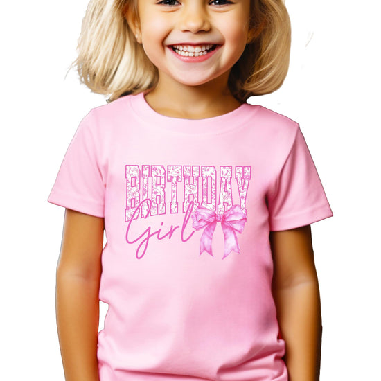 Birthday Girl shirt styled on model showing fit and design placement