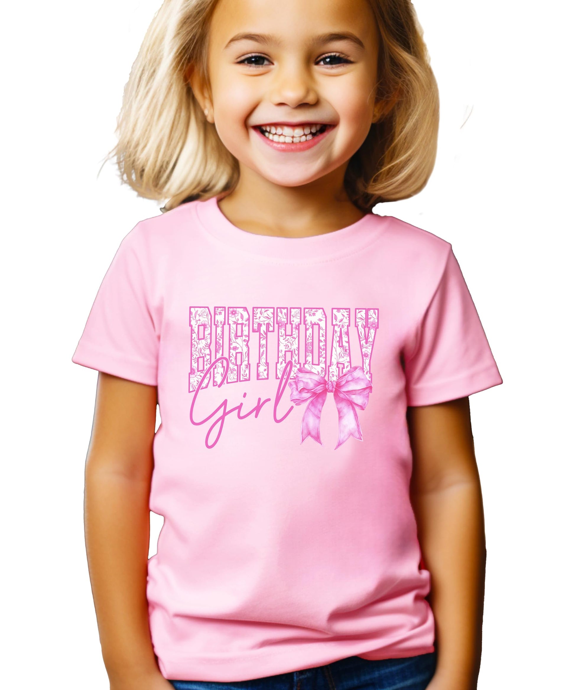 Birthday Girl shirt styled on model showing fit and design placement