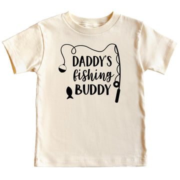 Daddy's Fishing Buddy Shirt for Babies, Toddlers, and Children Fisherman Tee for Kids