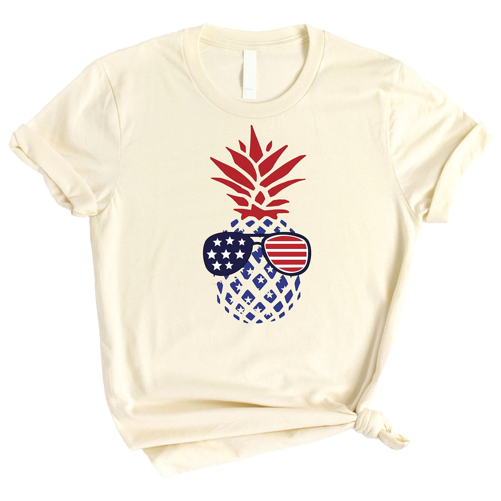 Kids and adult matching patriotic shirts with pine sunglasses design for Independence Day