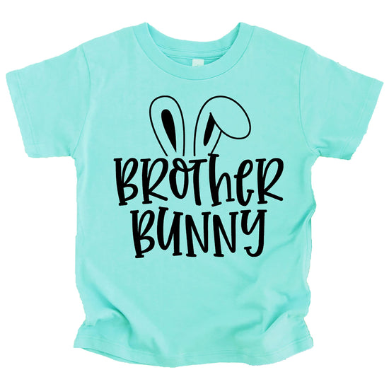 Close-up of Baby Bunny Chill graphic print on soft infant Easter bodysuit