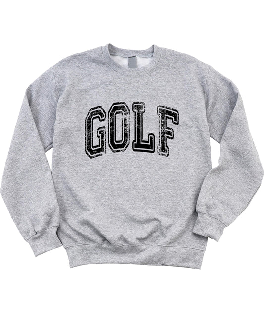 Distressed Golf Sweatshirt for Men and Women Vintage Golfer Pullover