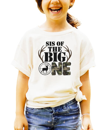 Buck Hunting The Big One 1st Birthday Boy or Girl Matching Family Party Tee -Sold Individually Natural Shirt 18 Months