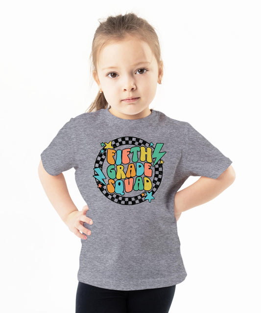Olive Loves Apple 5th Grade Squad Lightning First Day of School T-Shirt Back to School 1st Day of School Outfit