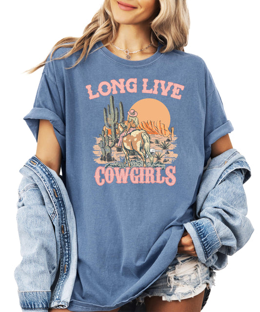 Long Live Cowgirls Shirt for Women and Teens Country Girl Western Style Tee