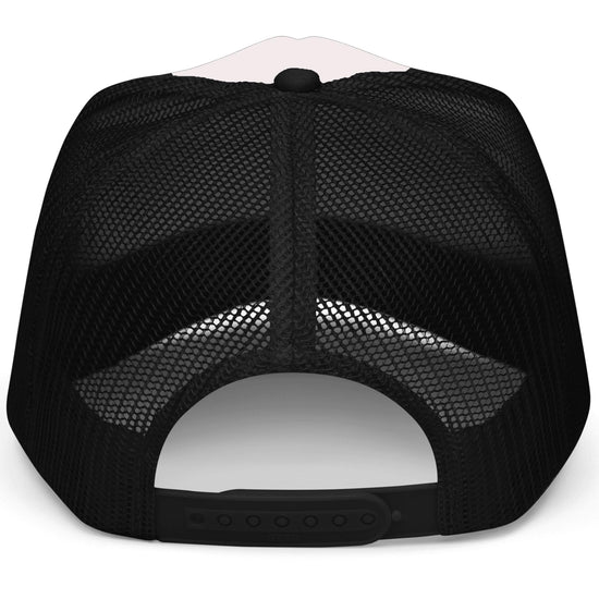 Black mesh cap on a white background