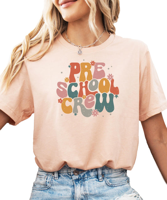 Retro Preschool Shirt for Toddlers, Youth and Women Vintage Trendy School Tee for Adults and Kids