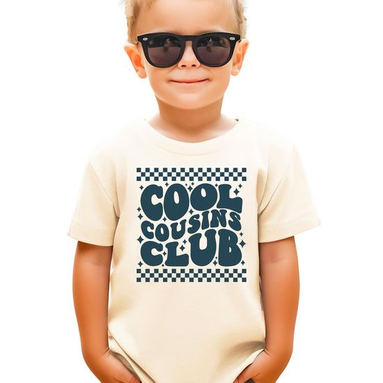 Cool Cousins Club shirt styled with casual kids outfit