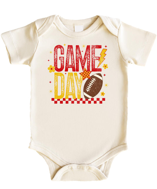 Game Day Football Shirt & Bodysuit | Red & Yellow Tee