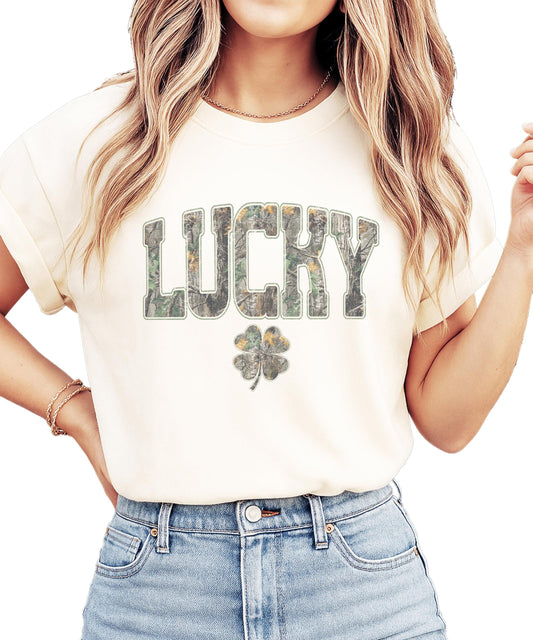 St. Patrick's Day Lucky Camo Unisex Graphic Tee