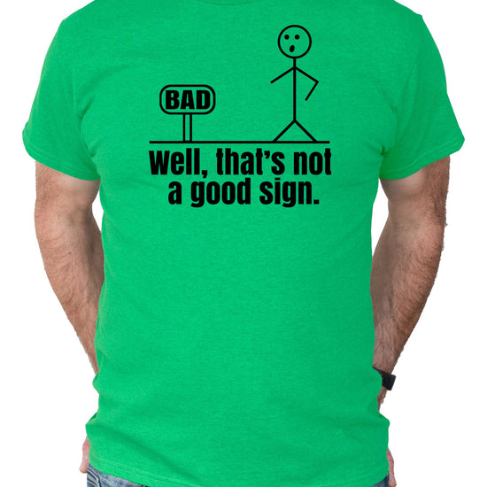 Men's funny dad humor t-shirt flat lay showing full graphic design and shirt color
