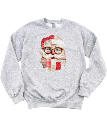 Faux Patch Santa Sweatshirt | Women, Teens & Kids Christmas