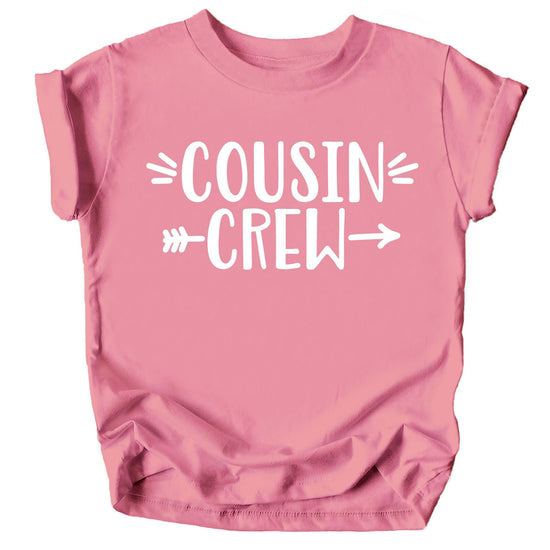 Collection of Cousin Crew shirts and bodysuits in various colors and sizes