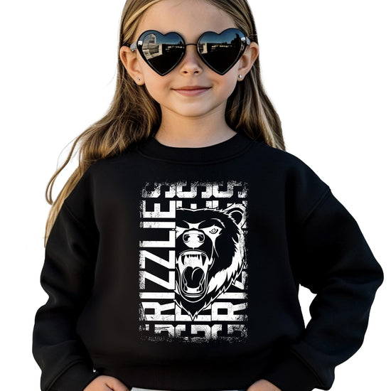 Grizzlies unisex sweatshirt back view showing relaxed fit and solid color