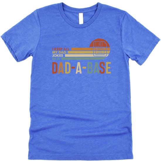 Back view or detail shot of Dad-A-Base humorous men's graphic tee