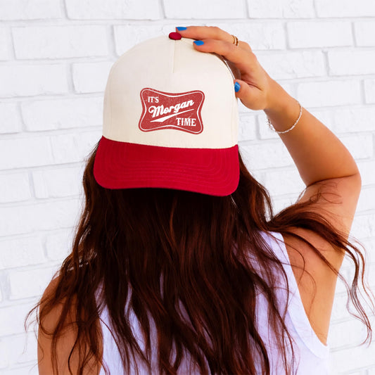 It's Morgan Time Women's Canvas Trucker Hat - Trendy Country Western Cowgirl Snapback Adjustable Cap