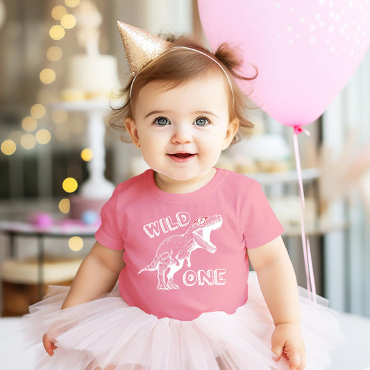 Wild One Dinosaur 1st Birthday Baby T-Shirt