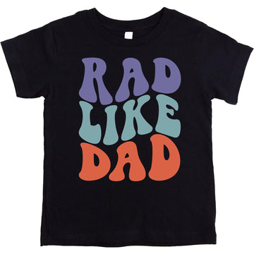 Rad Like Dad Groovy Father's Day Outfit for Baby and Toddler Youth Boys and Girls