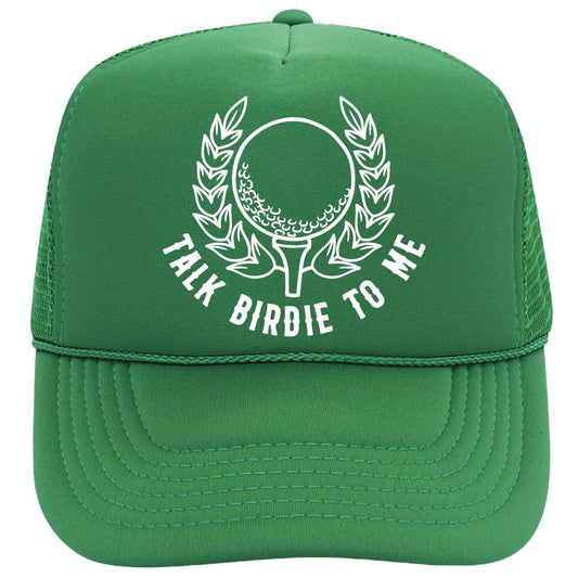 Talk Birdie to Me Golf Hat for Men and Women Funny Classic 5 Panel Mesh Snap Back Trucker
