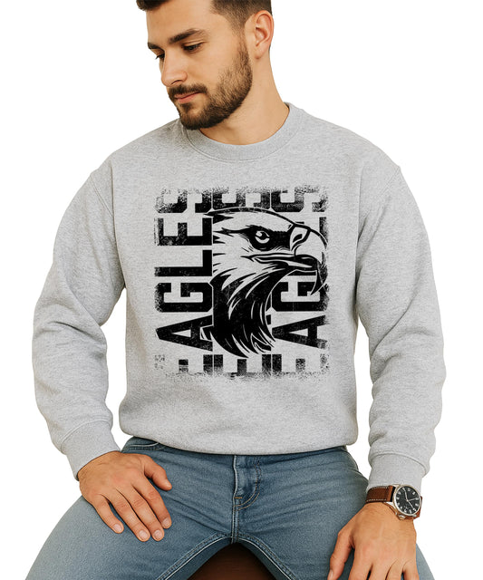 Eagles Sports Unisex Sweatshirt for Adults, Teens, & Kids School Sports Team Pride Sweater